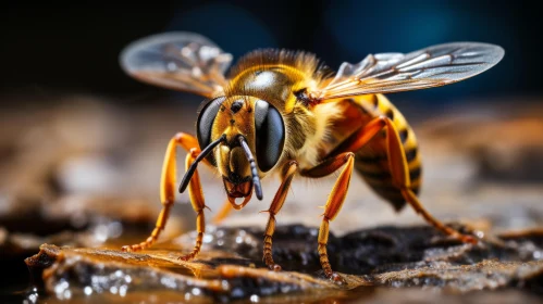 Intriguing Wasp on Rock - Unseen Perspective