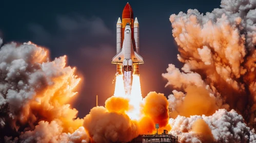 The Majestic Journey of a Space Shuttle | Vibrant Image