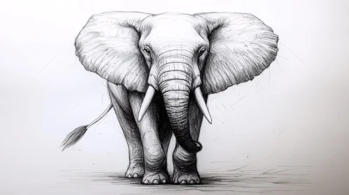 Elephant Sketch Art