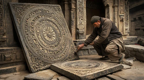 Ancient Stone Carving Restoration Process