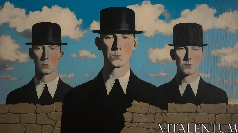 AI ART Three Men in Bowler Hats