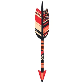 Stylized Arrow with Tribal Ornament