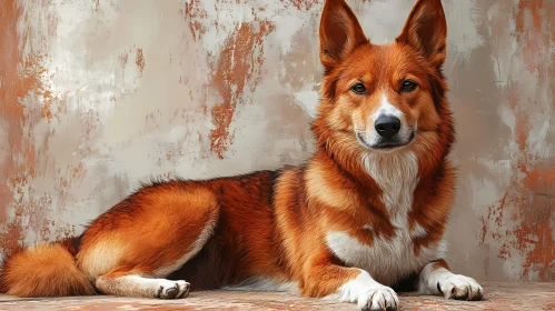 Auburn Fur Canine Portrait