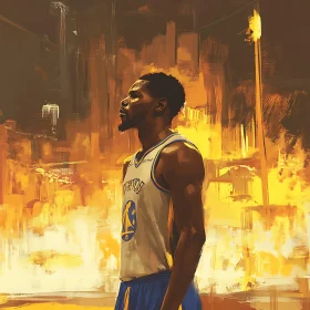 Athlete in Golden Light