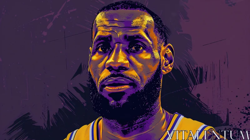 Contemporary Art of LeBron James AI Image