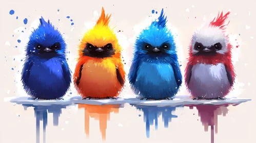 Colorful Bird Lineup