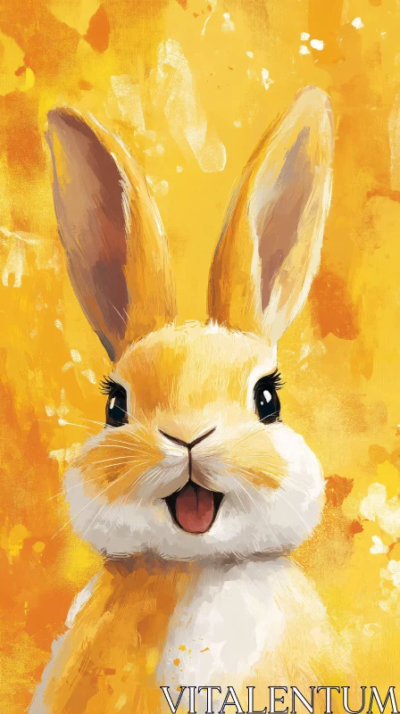 Adorable Bunny Art AI Image