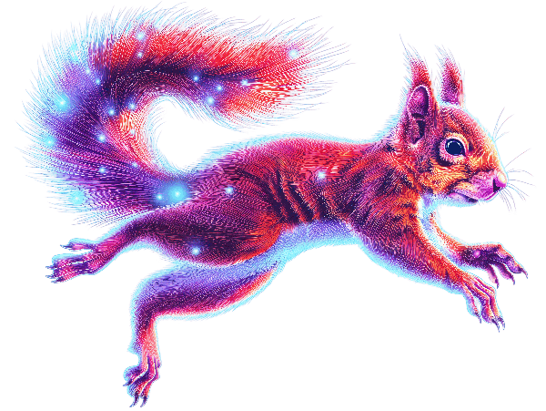 POD Design Fantastical Squirrel Mid-Leap