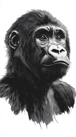 Detailed Gorilla Artwork