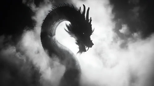 Dragon in Smoke: A Monochrome Vision