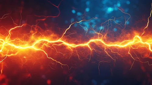Radiant Electric Lightning in Abstract Art