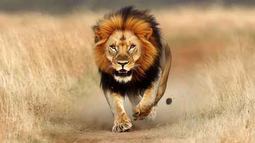 Lion Striding Forward