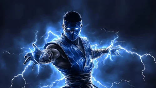 Blue Lightning Ninja Power