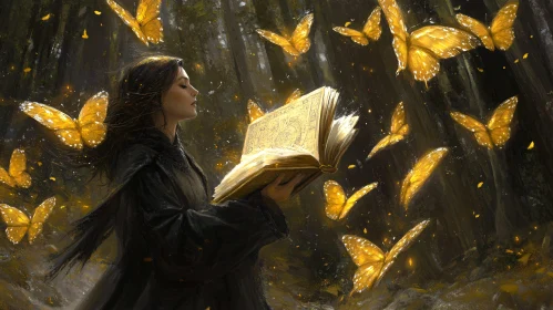 Golden Butterflies and the Ancient Book