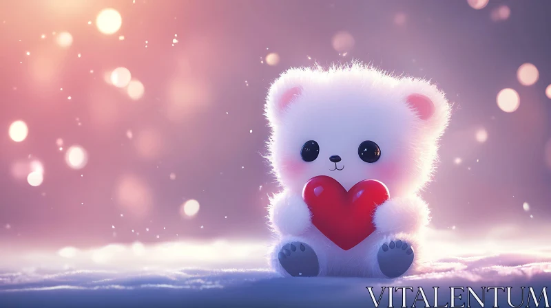 Heartfelt Teddy Bear AI Image