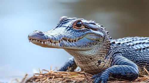 Crocodile Close-Up in Natural Habitat