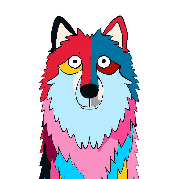 Vibrant Wolf Illustration