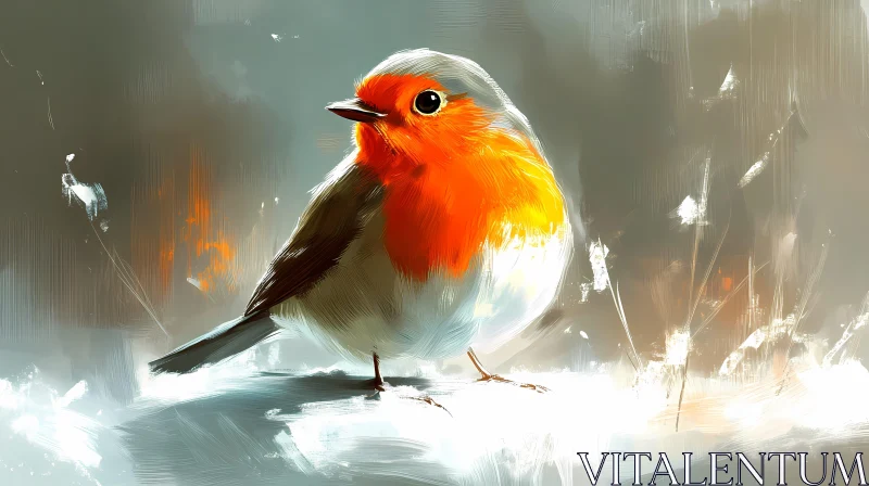 AI ART Robin Bird Painting