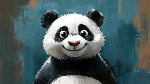Adorable Panda Portrait with Expressive Eyes