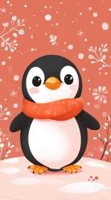 Cute Penguin with Scarf Art