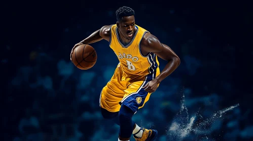 Athlete Dribbling Ball