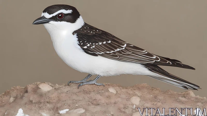 Perched Bird with Striking Plumage AI Image