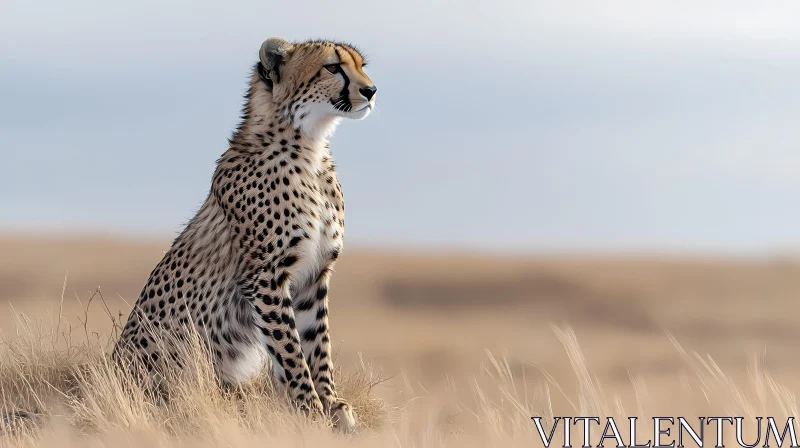 Cheetah in Natural Habitat AI Image