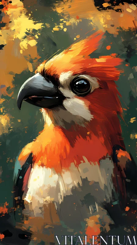 Abstract Bird Painting AI Image