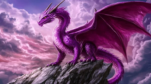 Fantasy Dragon Art: Purple Majesty
