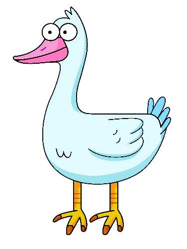 Cheerful Cartoon Goose T-Shirt Design POD Design