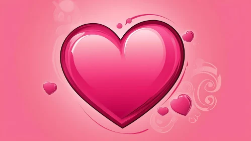 Love Heart Pink Background