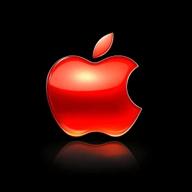 Modern Red Apple Icon