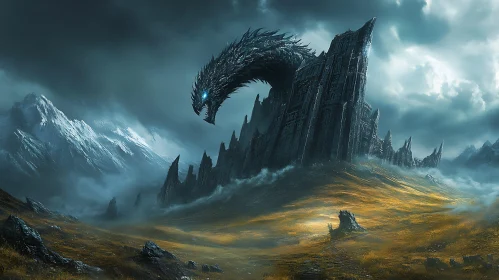 Dragon on Mountain Peak