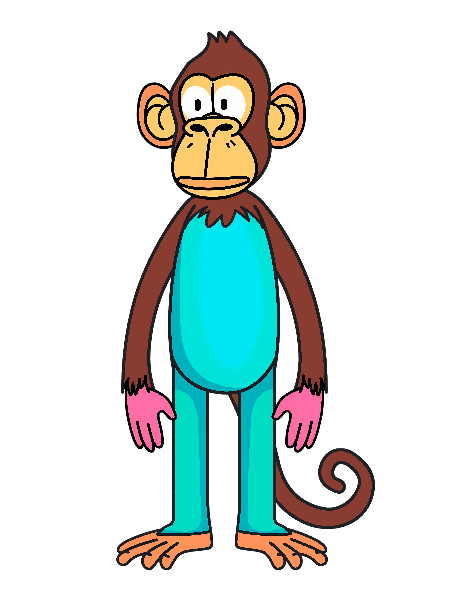 Playful Monkey T-Shirt Graphic POD Design