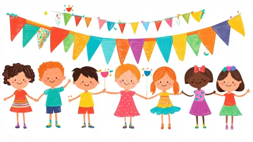 Children's Party Cartoon Art