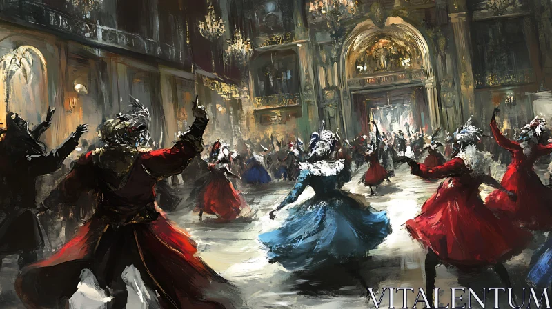 AI ART Elegant Dance in the Opulent Ballroom