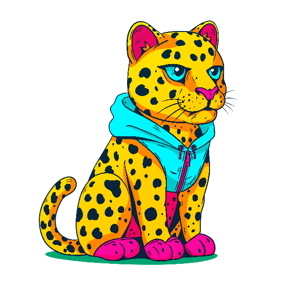 Leopard Hoodie T-Shirt POD Design