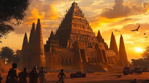 Golden Hour at the Ancient Pyramid