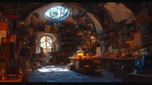 Alchemist's Study: A Realm of Potions and Spells