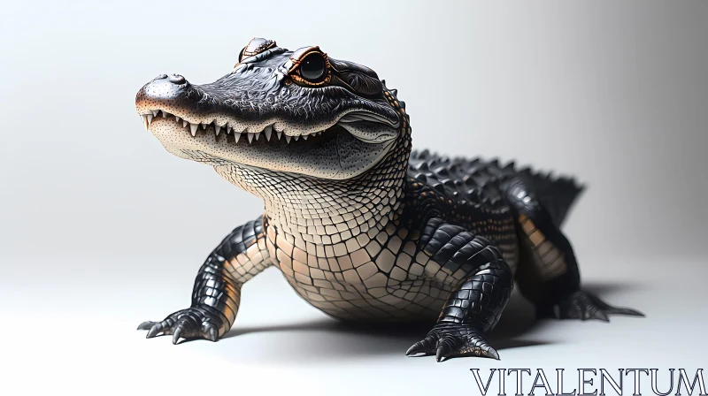 Textured Scaled Alligator AI Image