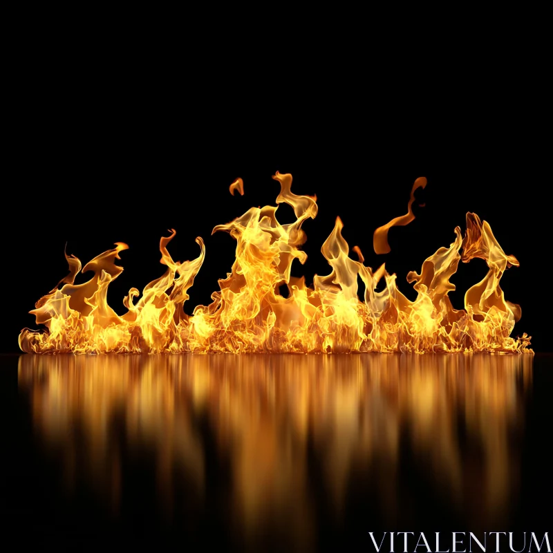 Dynamic Fire Reflections AI Image