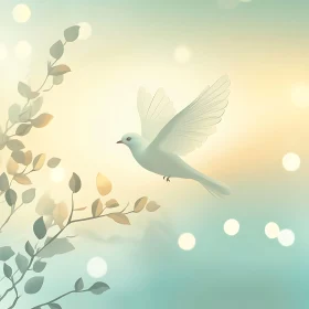 Serene Dove Art: Freedom and Hope