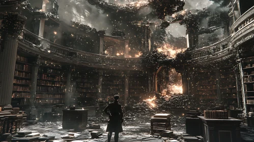 Library Apocalypse: A Solemn Scene