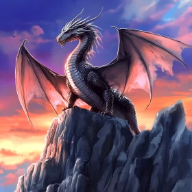 Sunset Dragon Guardian of the Peak