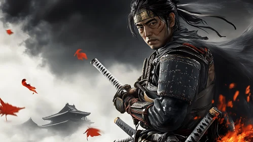 Japanese Warrior with Sword