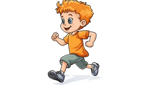 Running Boy Cartoon