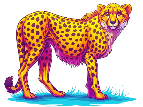 POD Design Cheetah Vector Illustration for T-Shirt and POD Design