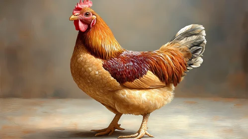 Artistic Hen Illustration