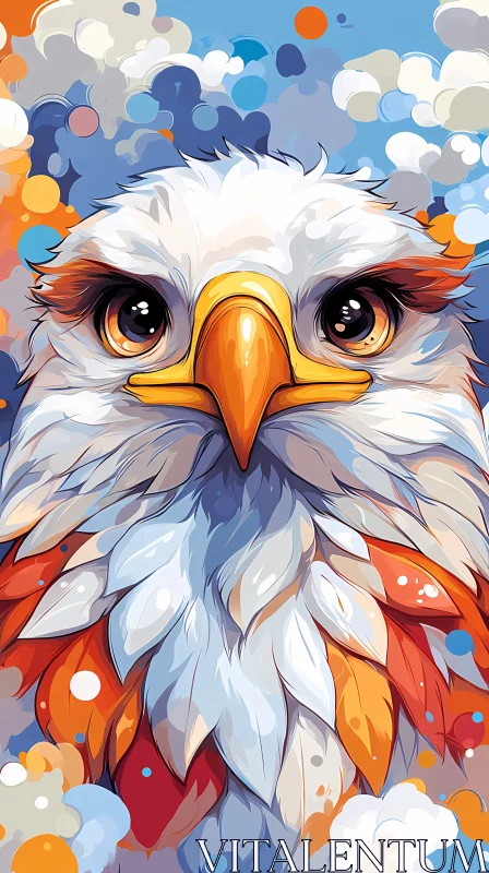 AI ART Colorful Eagle Art with Lively Background