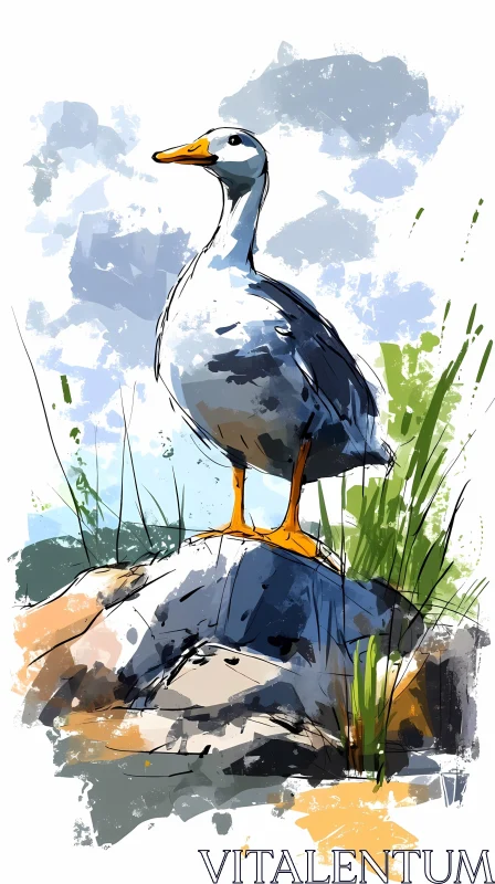 Artistic Duck Image AI Image